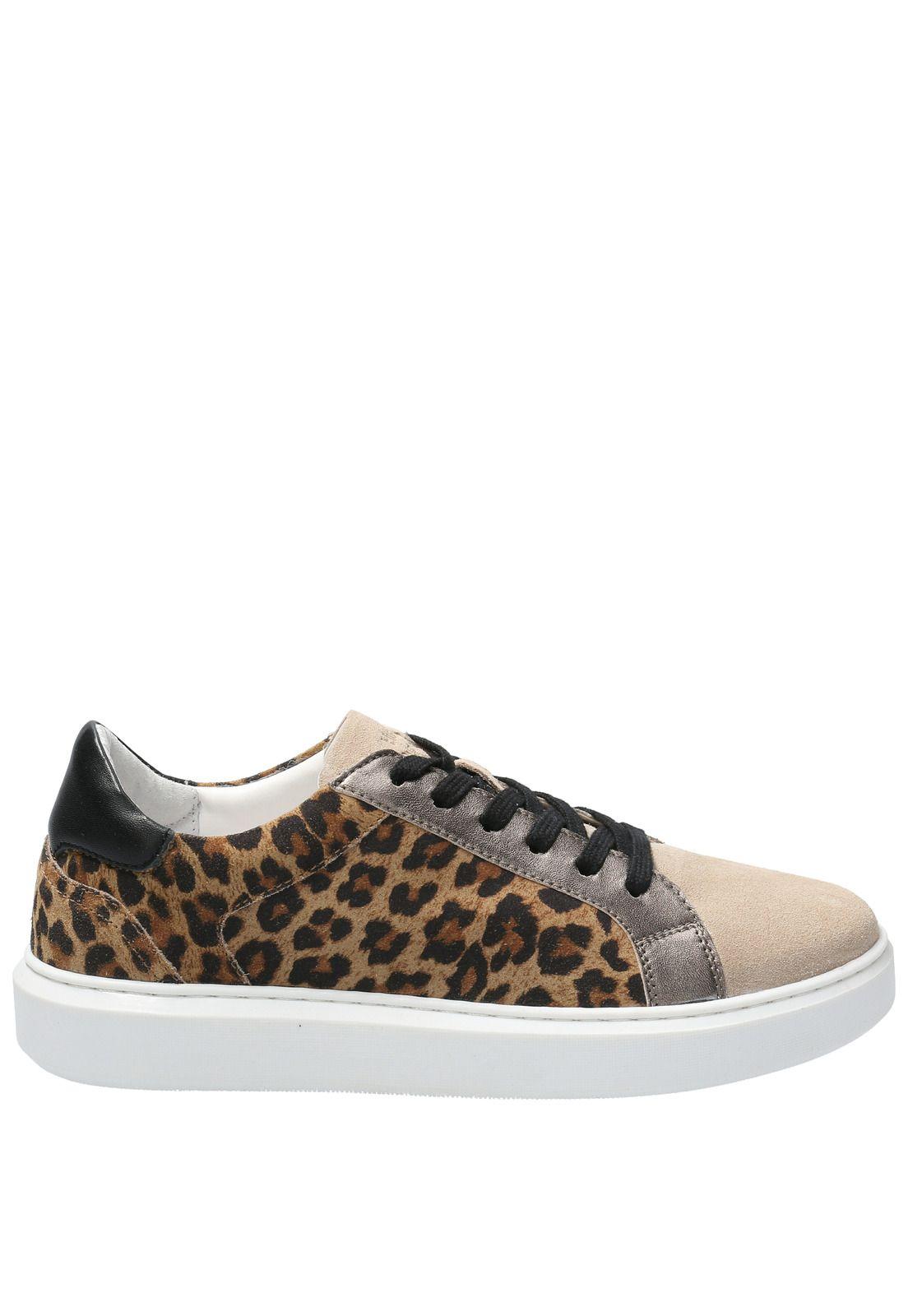 Zapatilla Cuero Mujer Mahal Beige-1