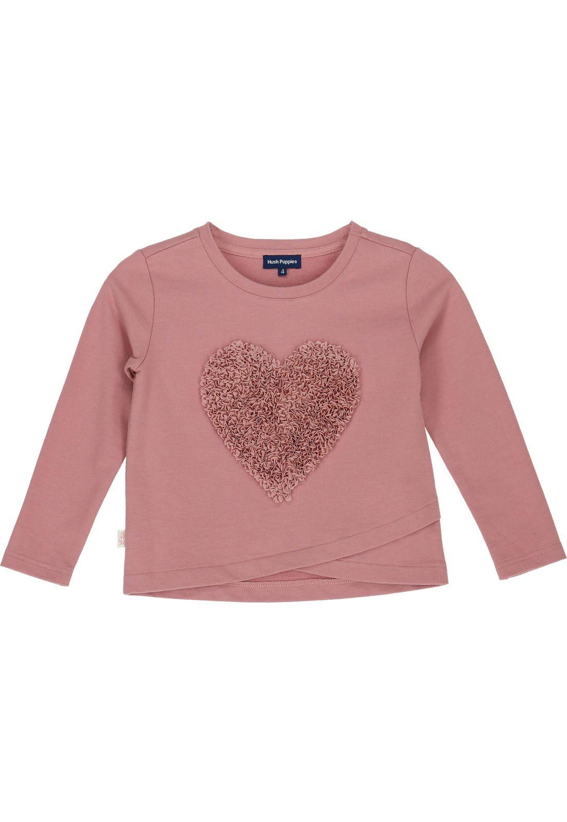 Polerón Niña Corazón Rosado-0
