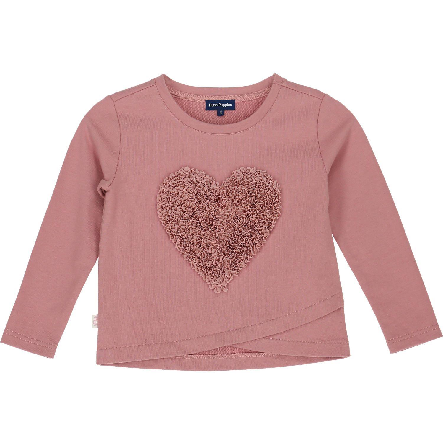 Polerón Niña Corazón Rosado-0