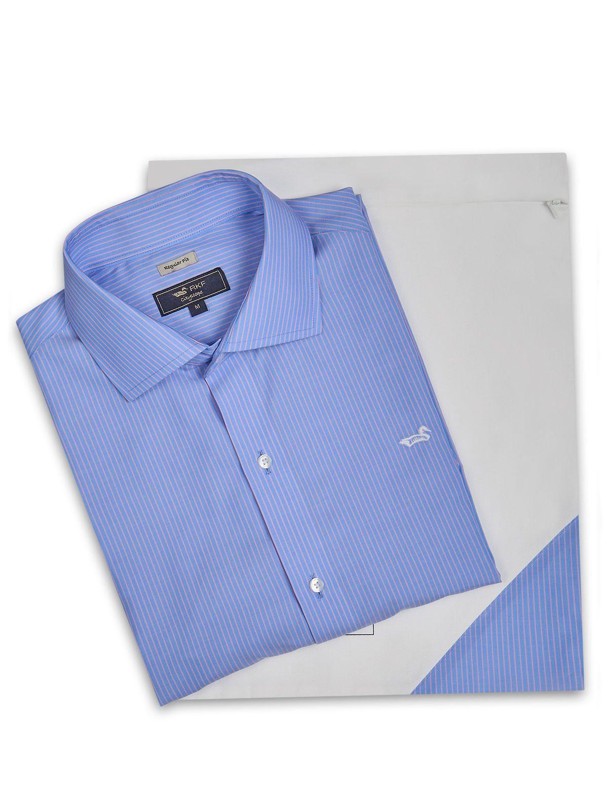Camisa Cuello Italiano Hombre Wf Pc Azul-5