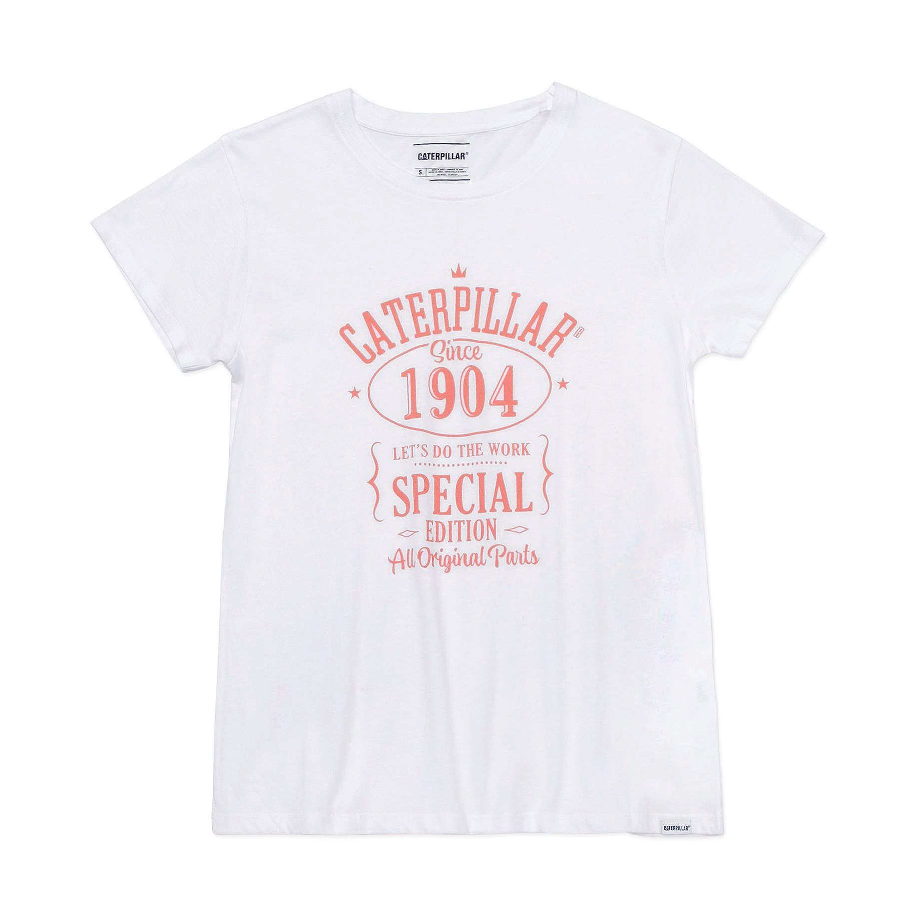 Polera manga corta Caterpillar 1904 Gr Blanco Mujer-0