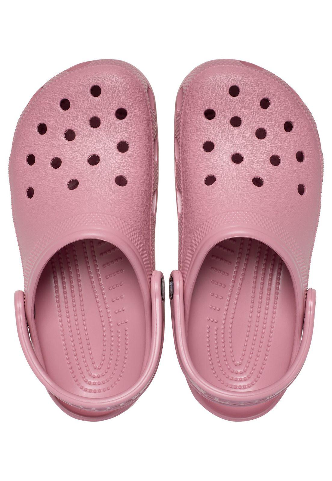 Zueco Crocs Unisex Classic Clog Rosado rosette-5