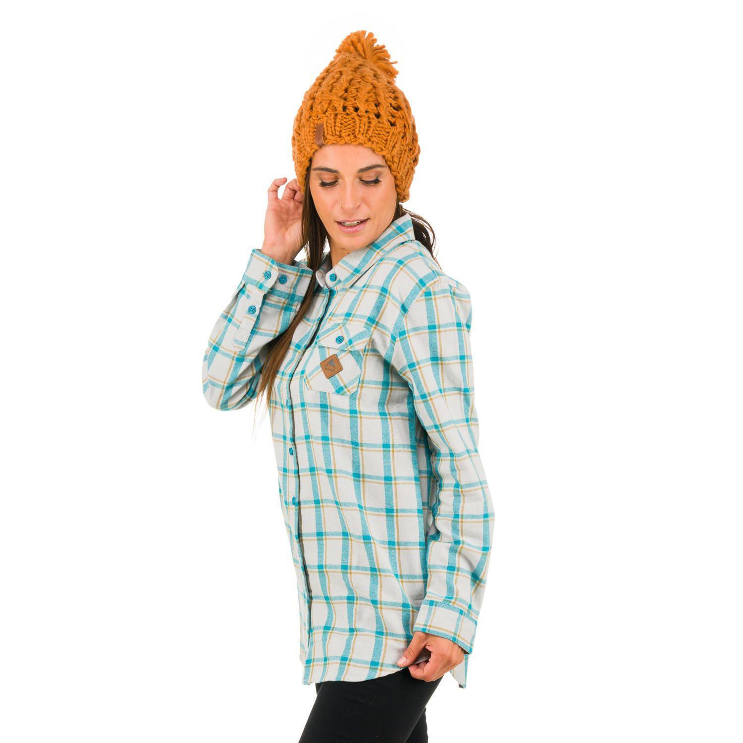 Camisa M/L Mujer Brighton W Gris -1