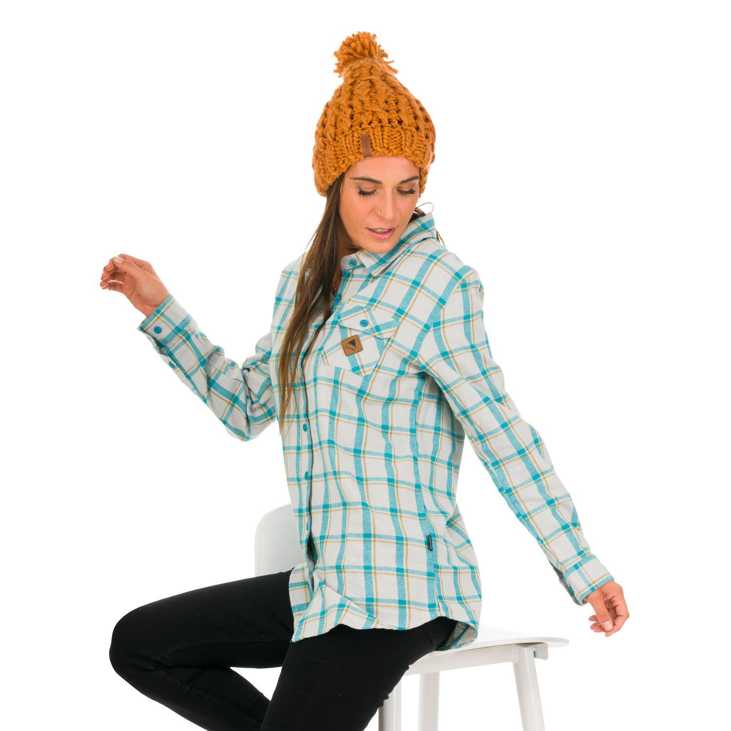 Camisa M/L Mujer Brighton W Gris -3