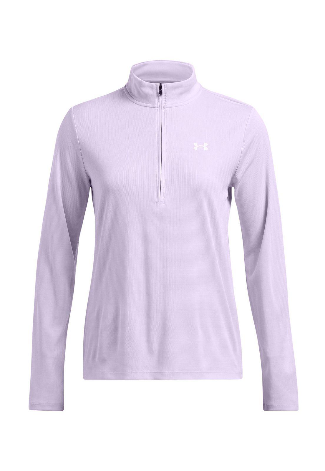 Polerón UA Tech ½ Zip para mujer Morado-0