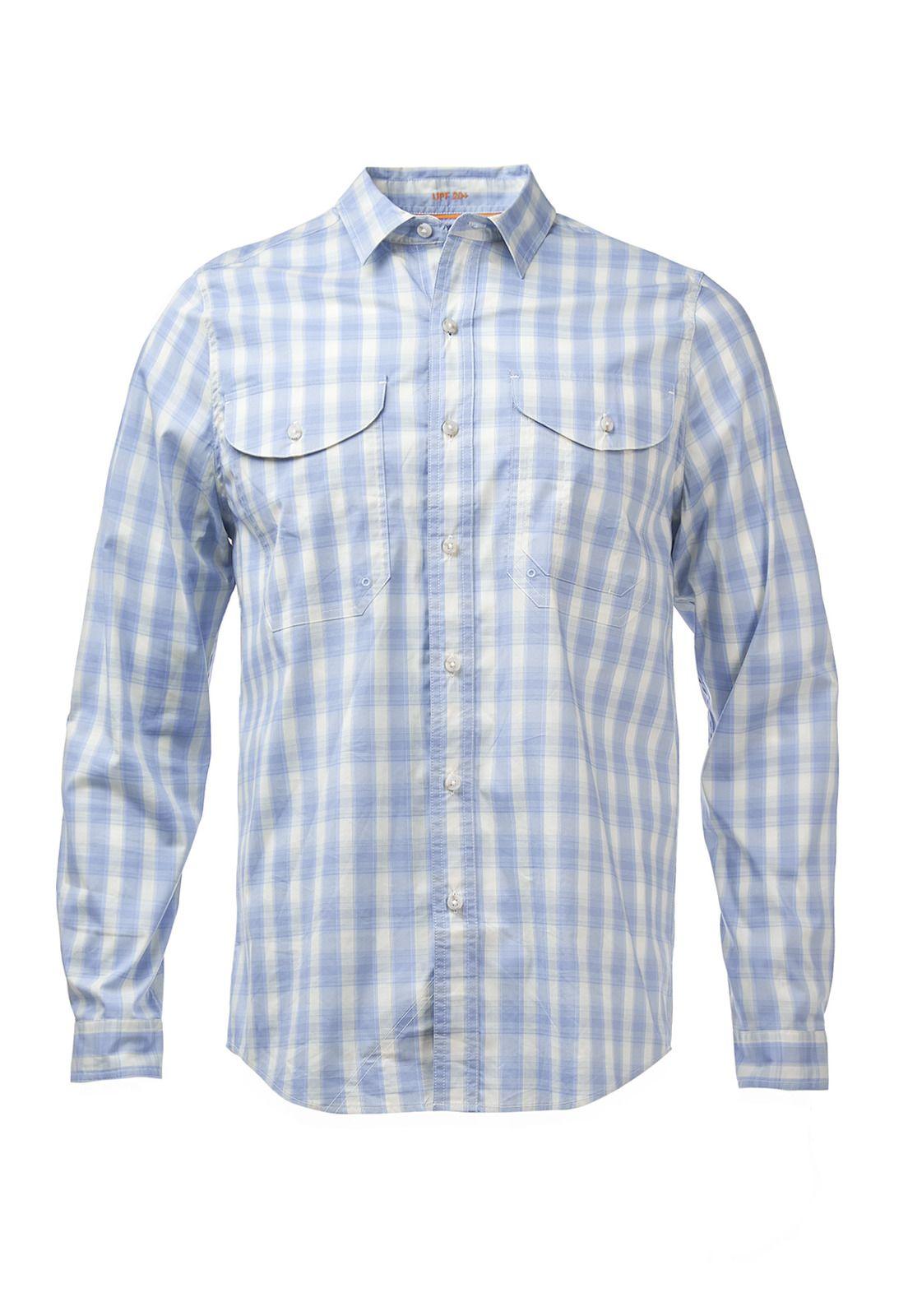 Camisa Natural Flex Atacama Azul Hombre-1