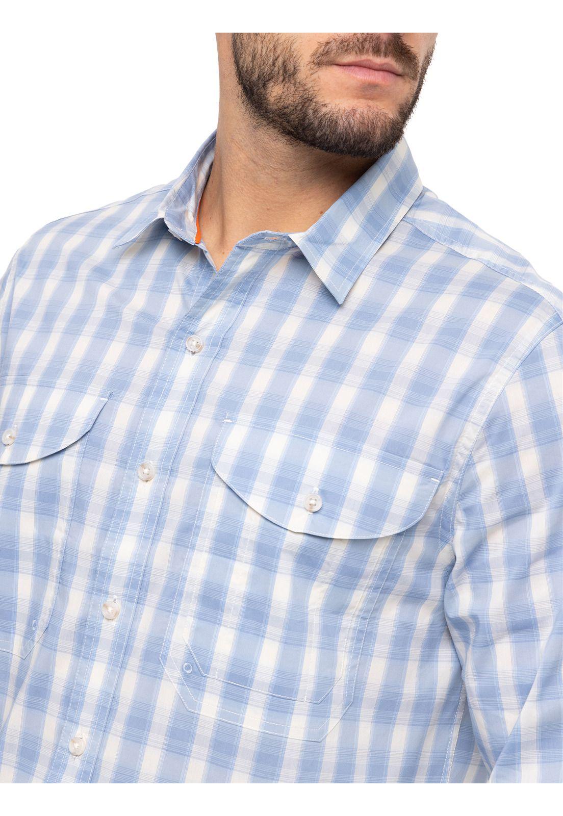 Camisa Natural Flex Atacama Azul Hombre-5