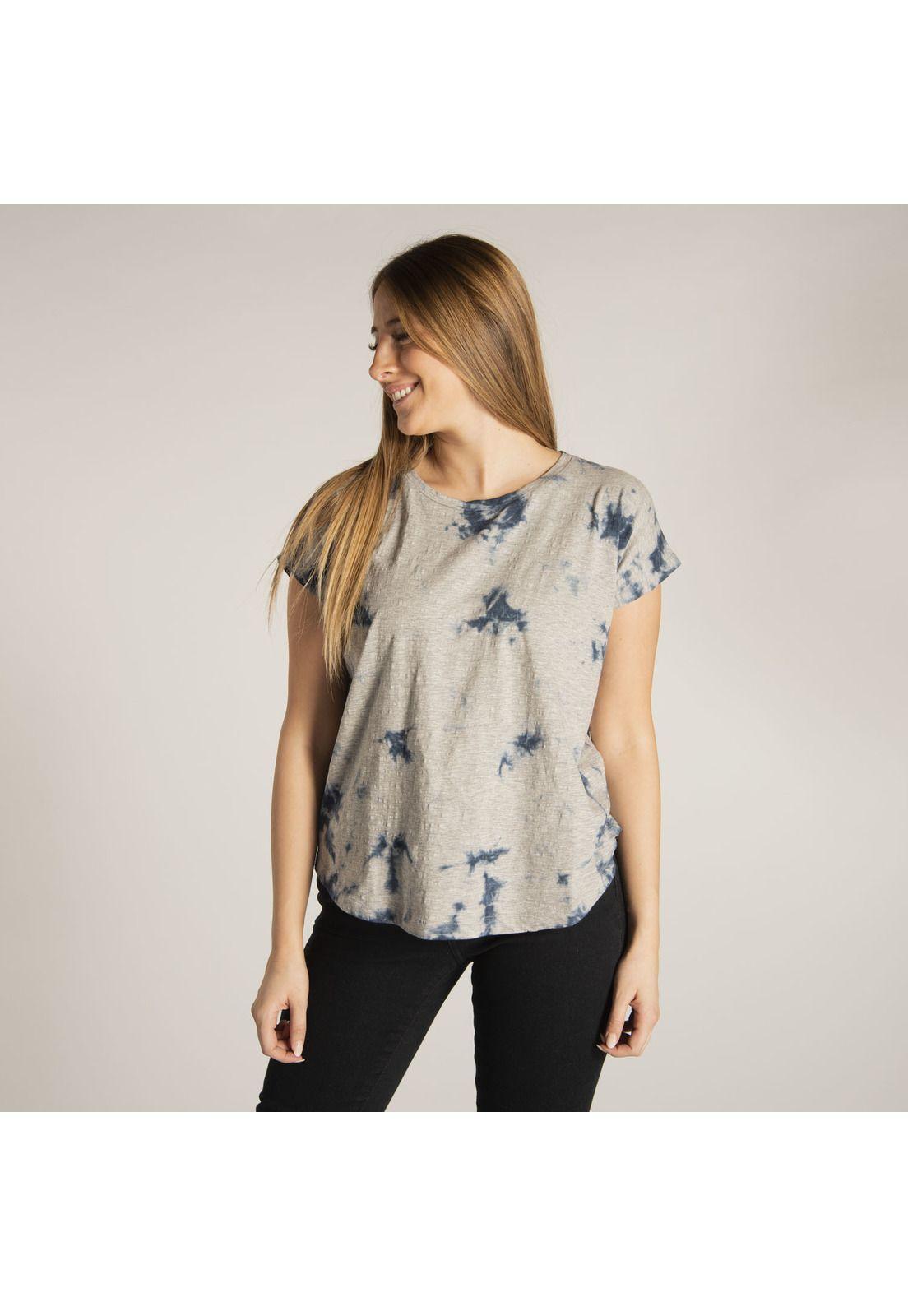 Polera M/C Mujer W Vrstl Tie Dye Tee Azul-0