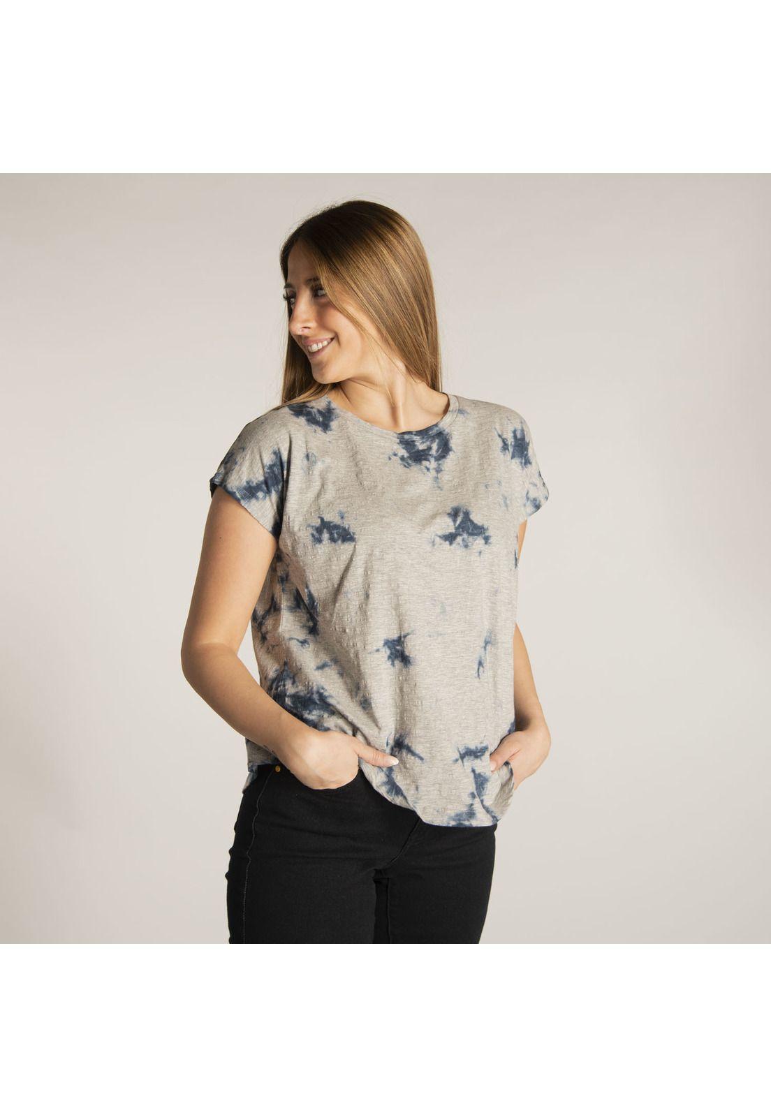 Polera M/C Mujer W Vrstl Tie Dye Tee Azul-1