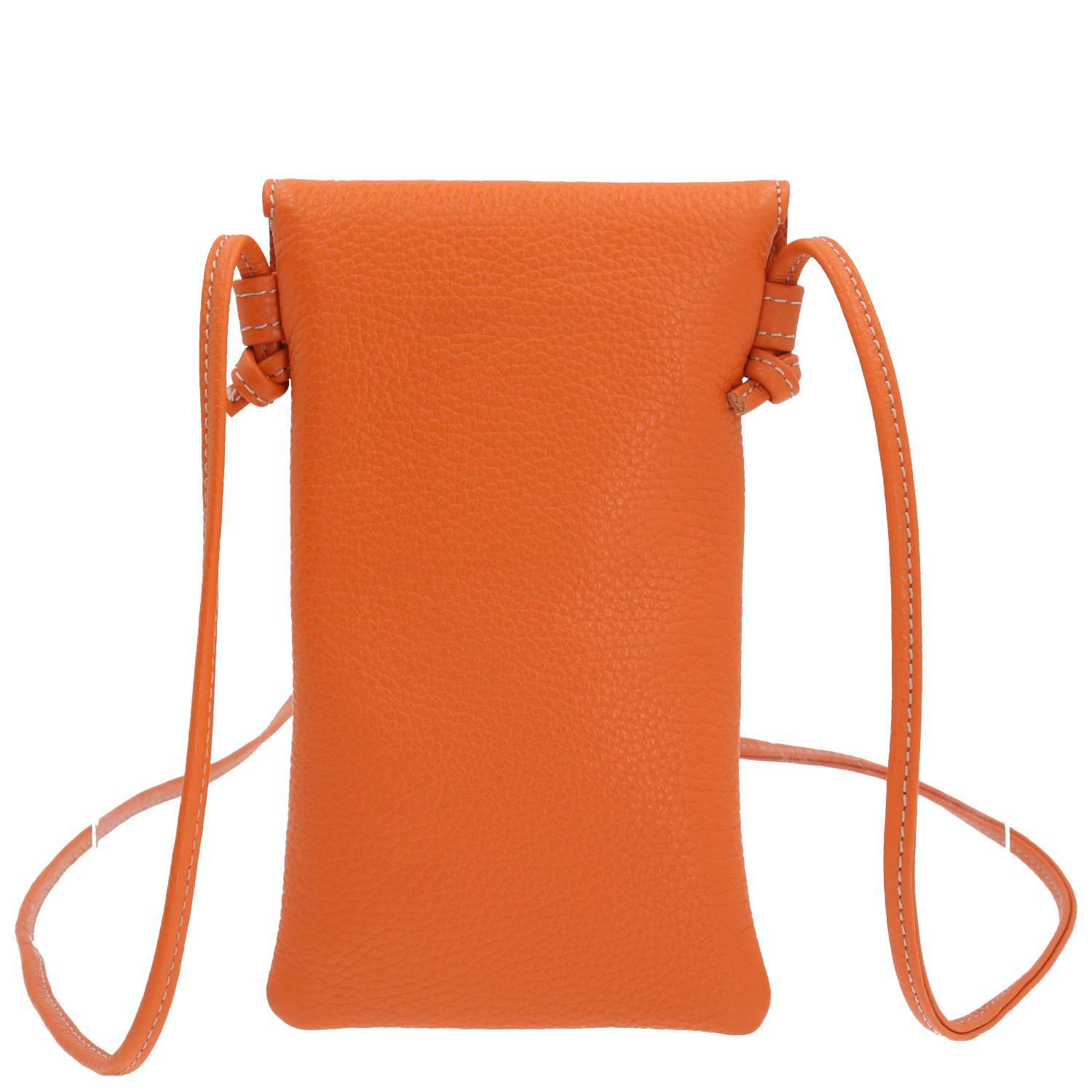 Cartera Cuero Mujer Manarola Cross Naranjo-1