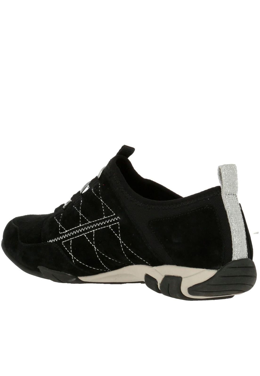 Zapatilla Mujer Cuero Berna Coil Negro-4