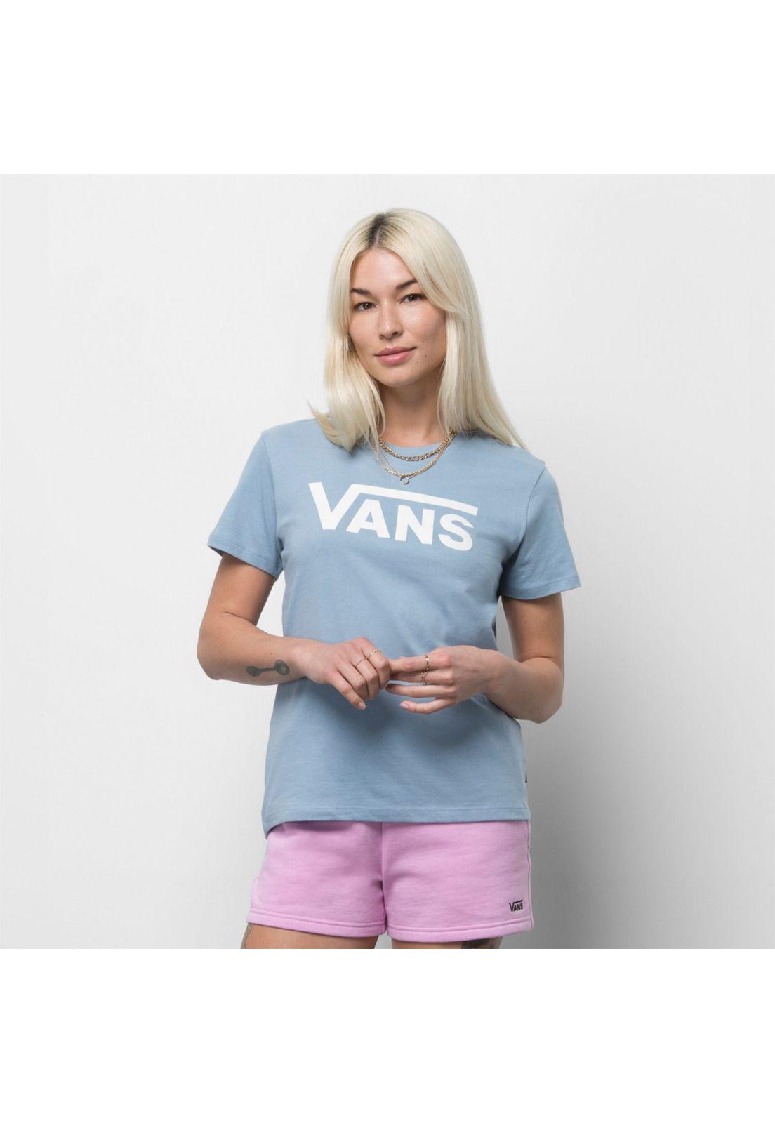 Polera M/C Mujer Wm Flying V Crew Tee Ashley Blue-0