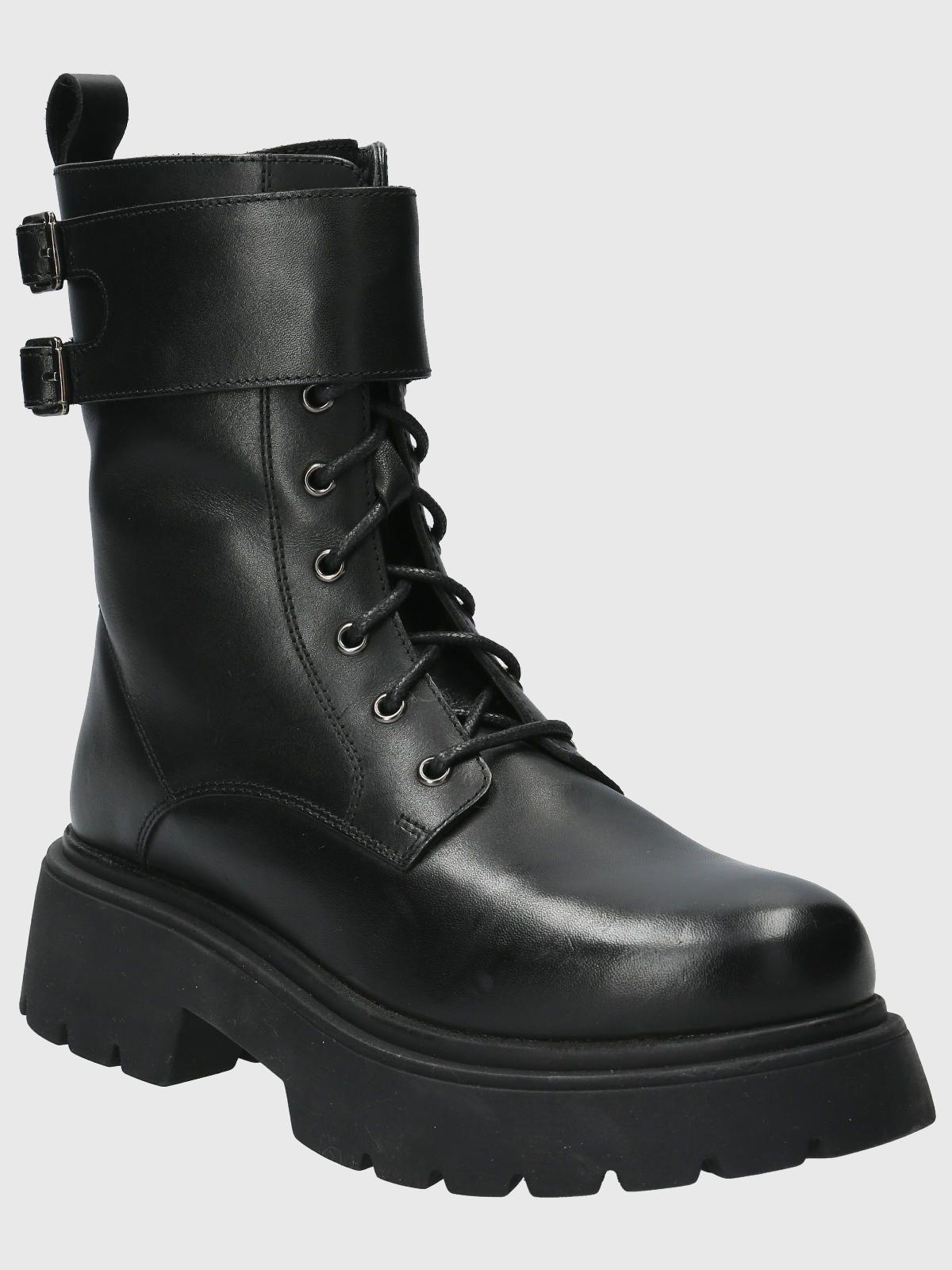 Botin Cuero Mujer Landon Negro-0