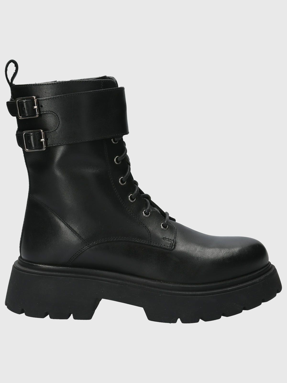 Botin Cuero Mujer Landon Negro-1