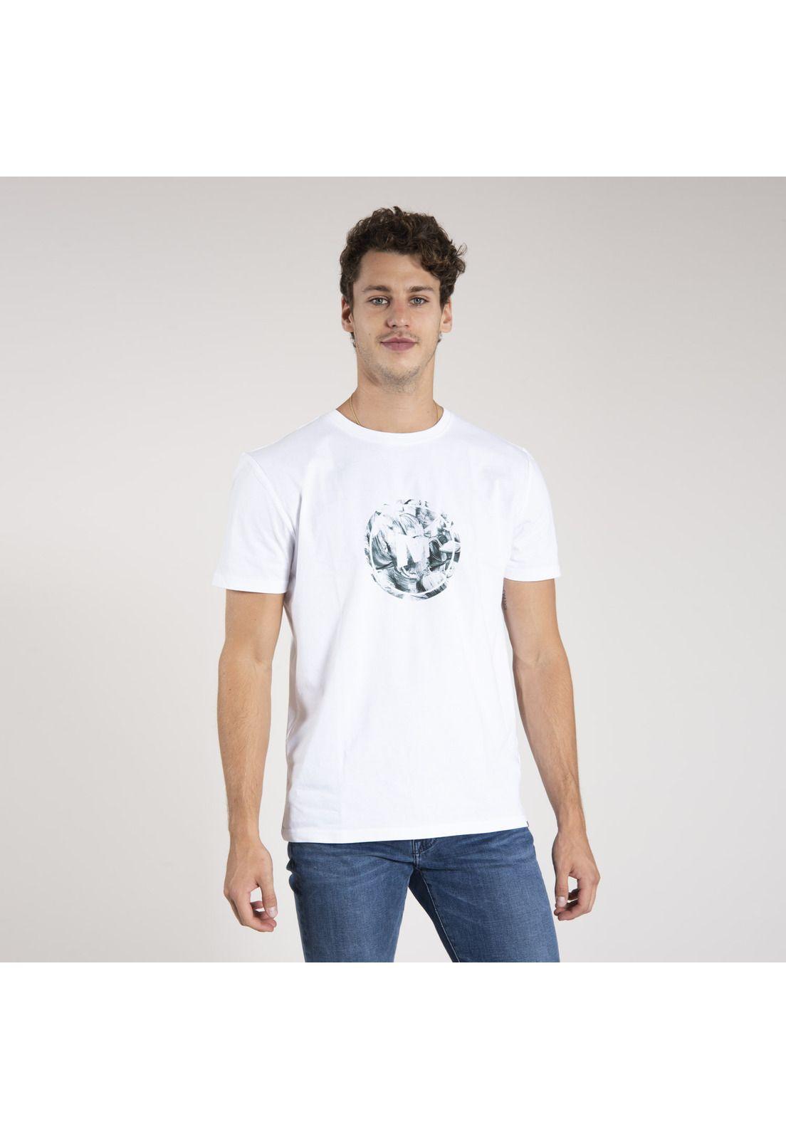 Polera Manga Corta Hombre Short Sleeve Blanco-0