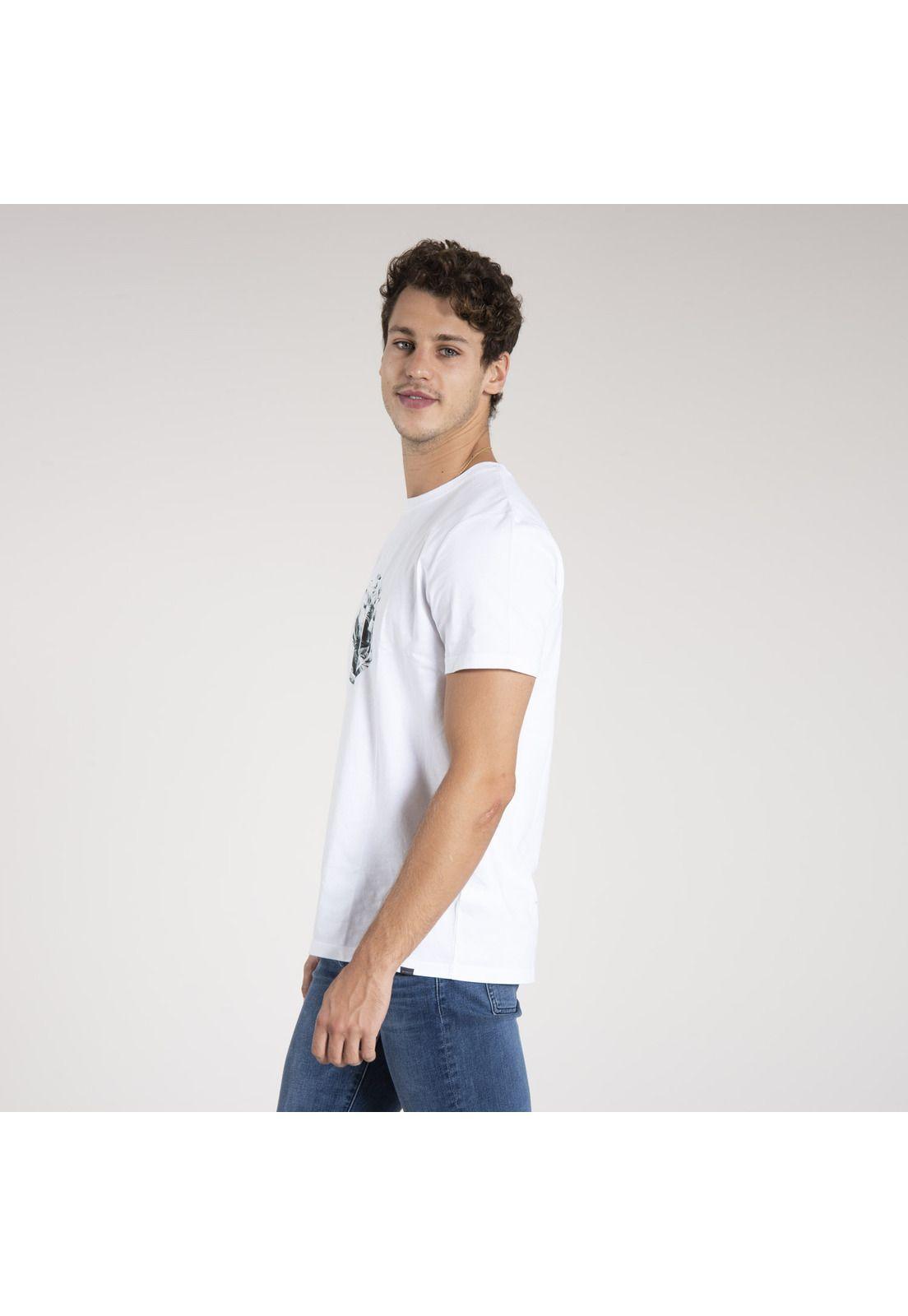 Polera Manga Corta Hombre Short Sleeve Blanco-1