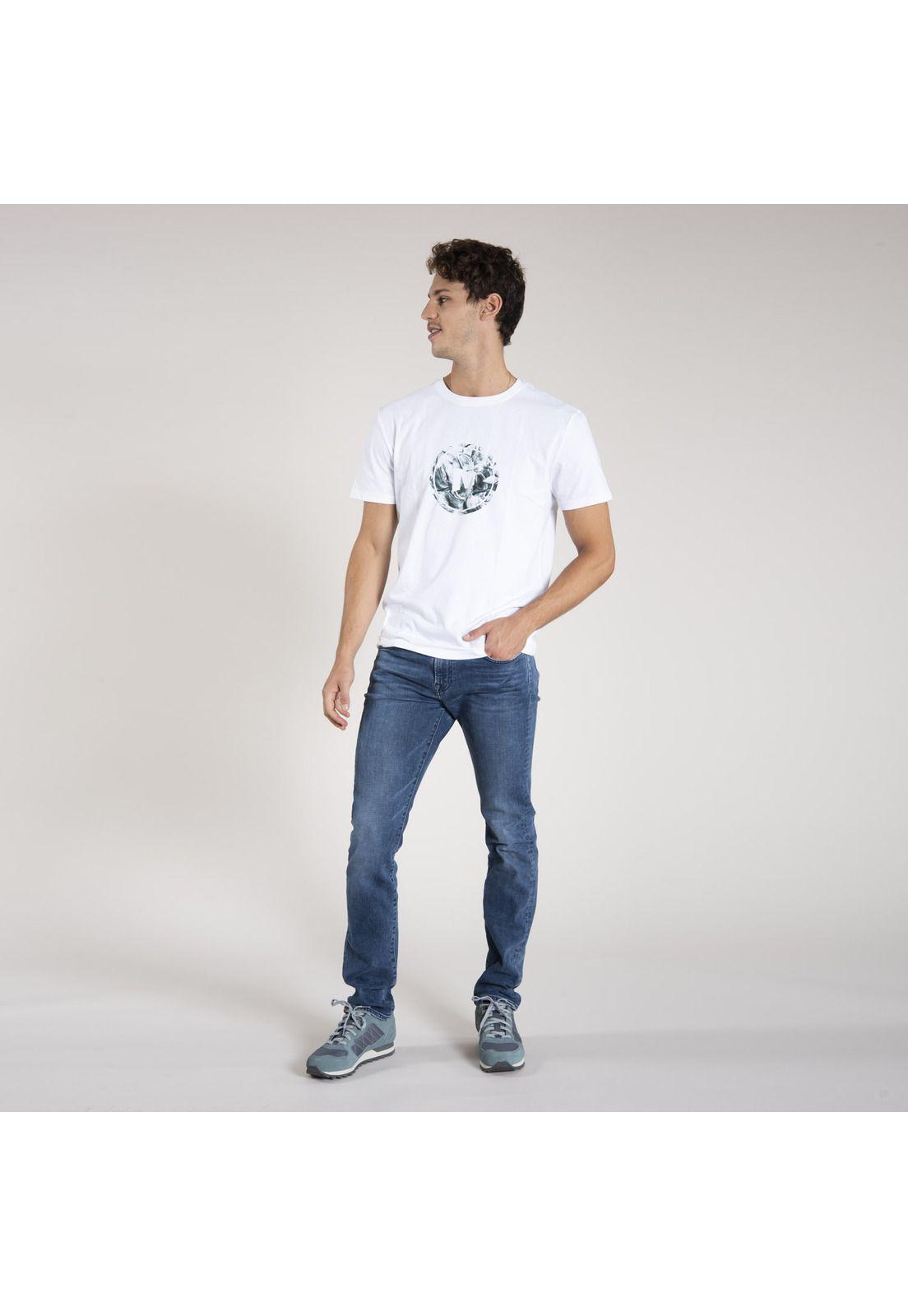 Polera Manga Corta Hombre Short Sleeve Blanco-3