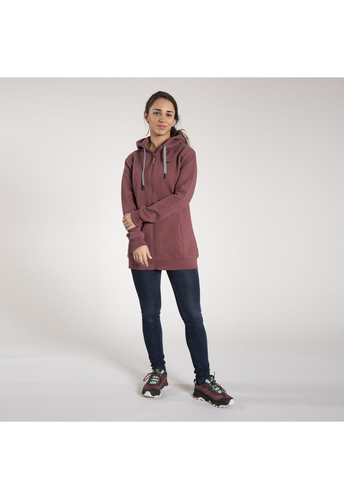 Polerón Mujer Goat Hoodie Burdeo-3