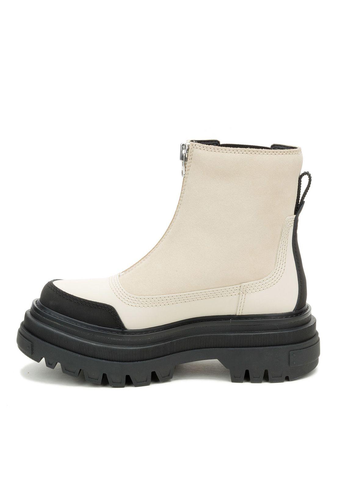 Botín Bolder Chelsea Zip Mujer Beige-3