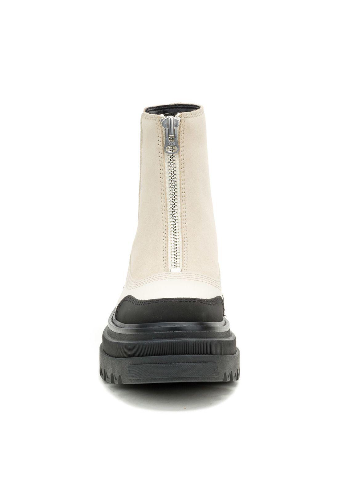 Botín Bolder Chelsea Zip Mujer Beige-4