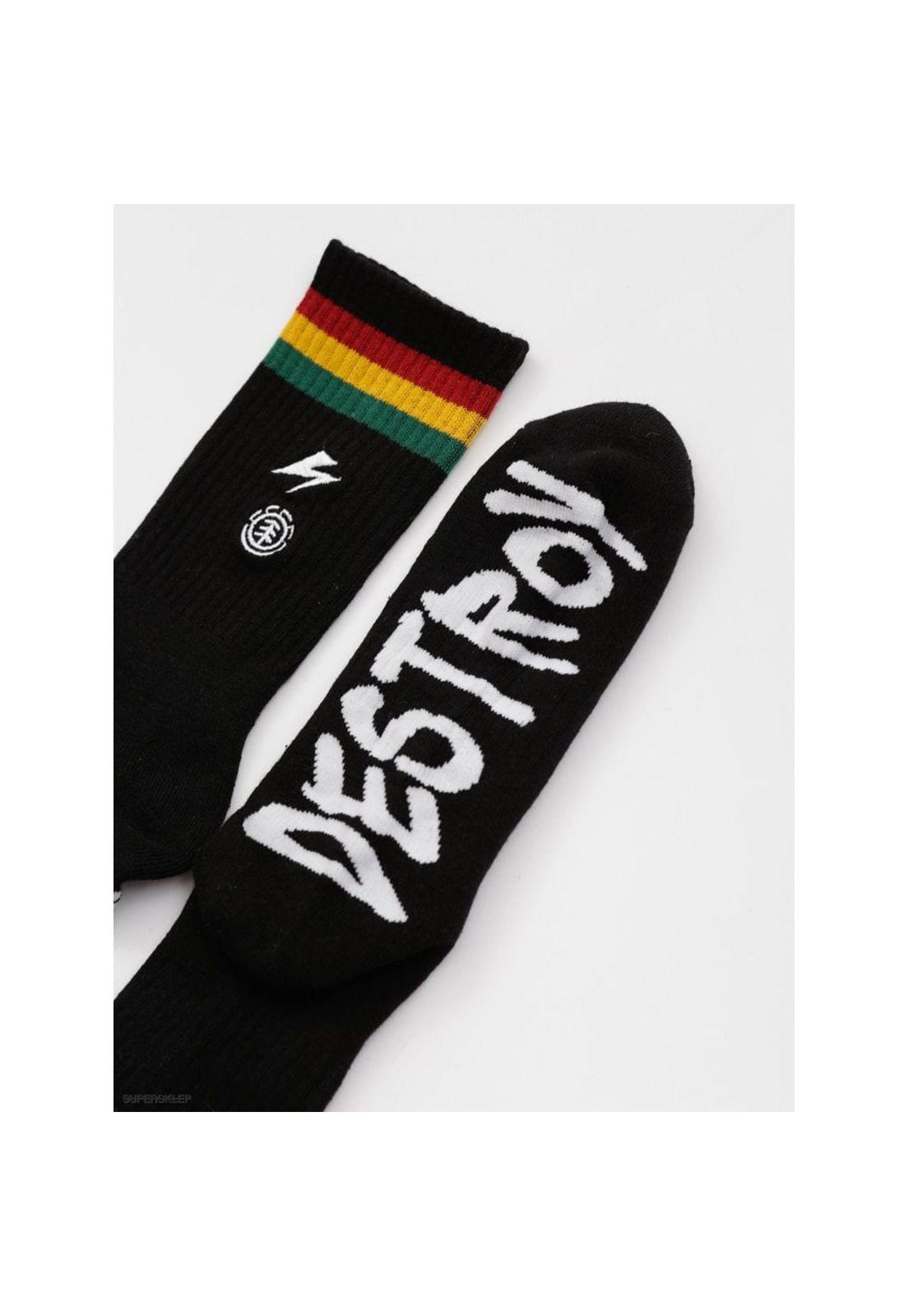 Calcetin Hombre Bb Striped Socks Negro Element-1