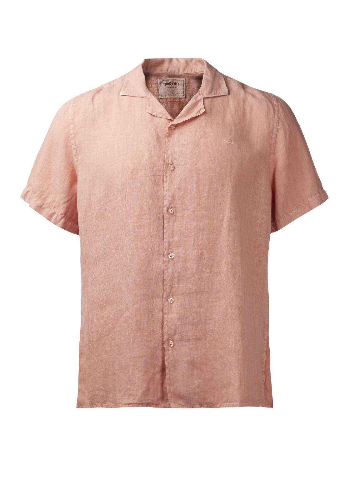 Camisa Lino Orgánico Braga Coral Hombre-0