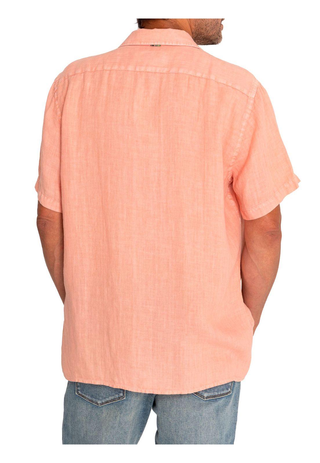 Camisa Lino Orgánico Braga Coral Hombre-6