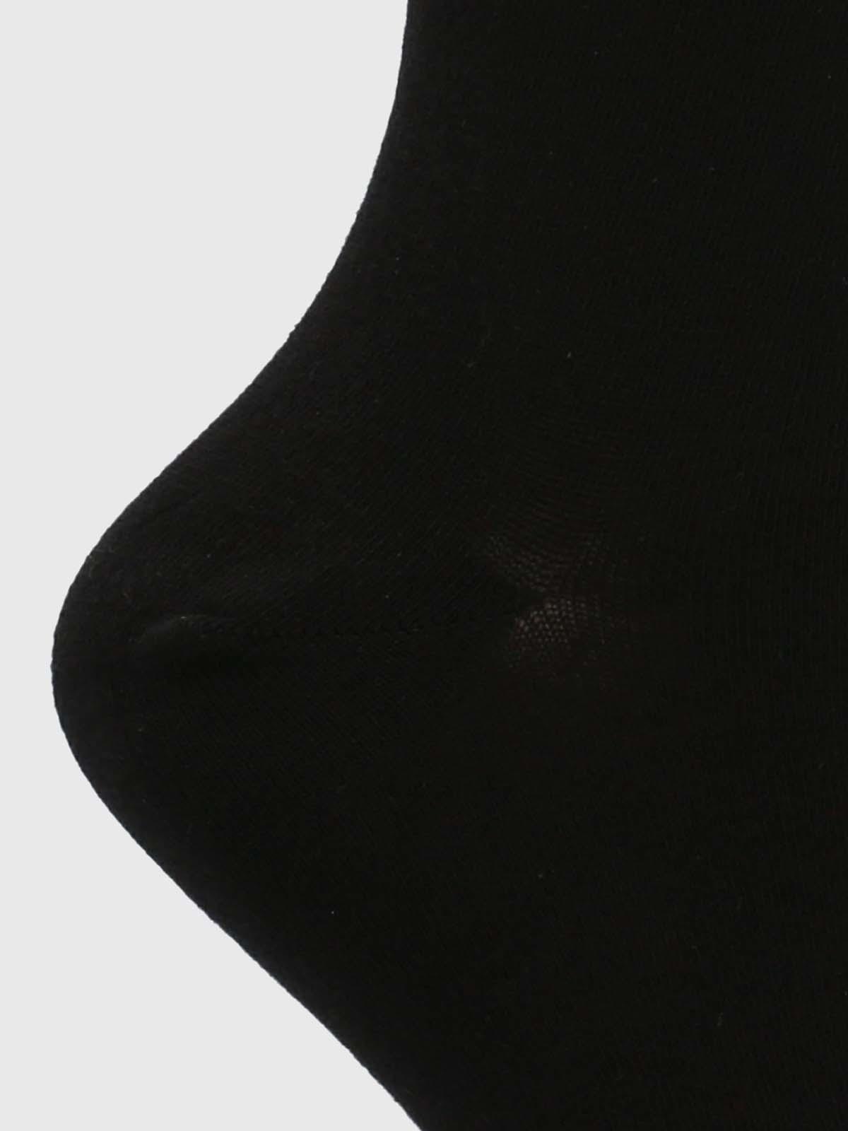 Calcetin Algodón Mujer C Cuff Plain Negro-1