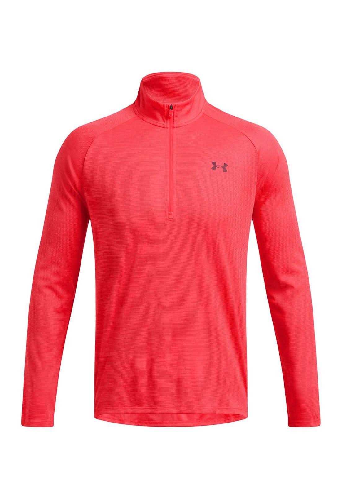 Polerón UA Tech ½ zip hombre Rojo-0