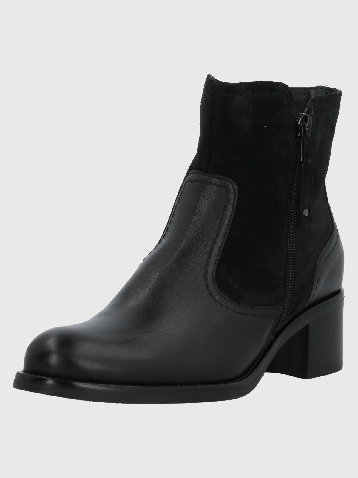 Botín Cuero Mujer Ellee Negro-5