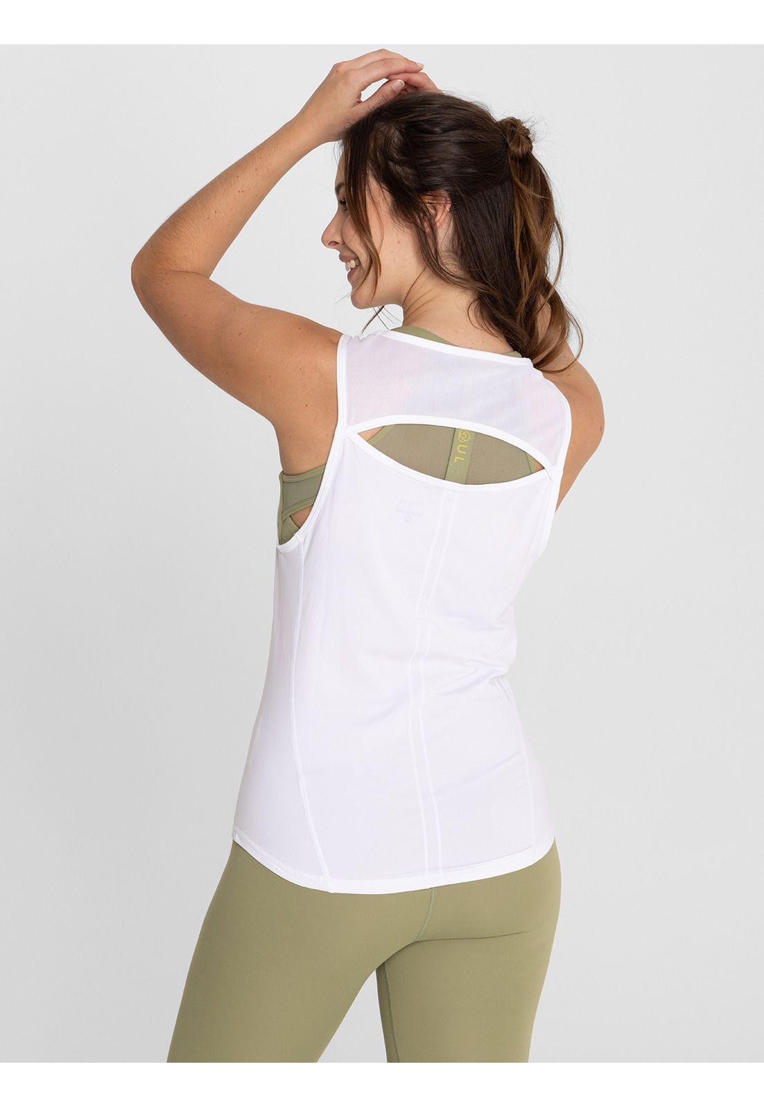 Polera deportiva Mujer Tank Court Blanco-0