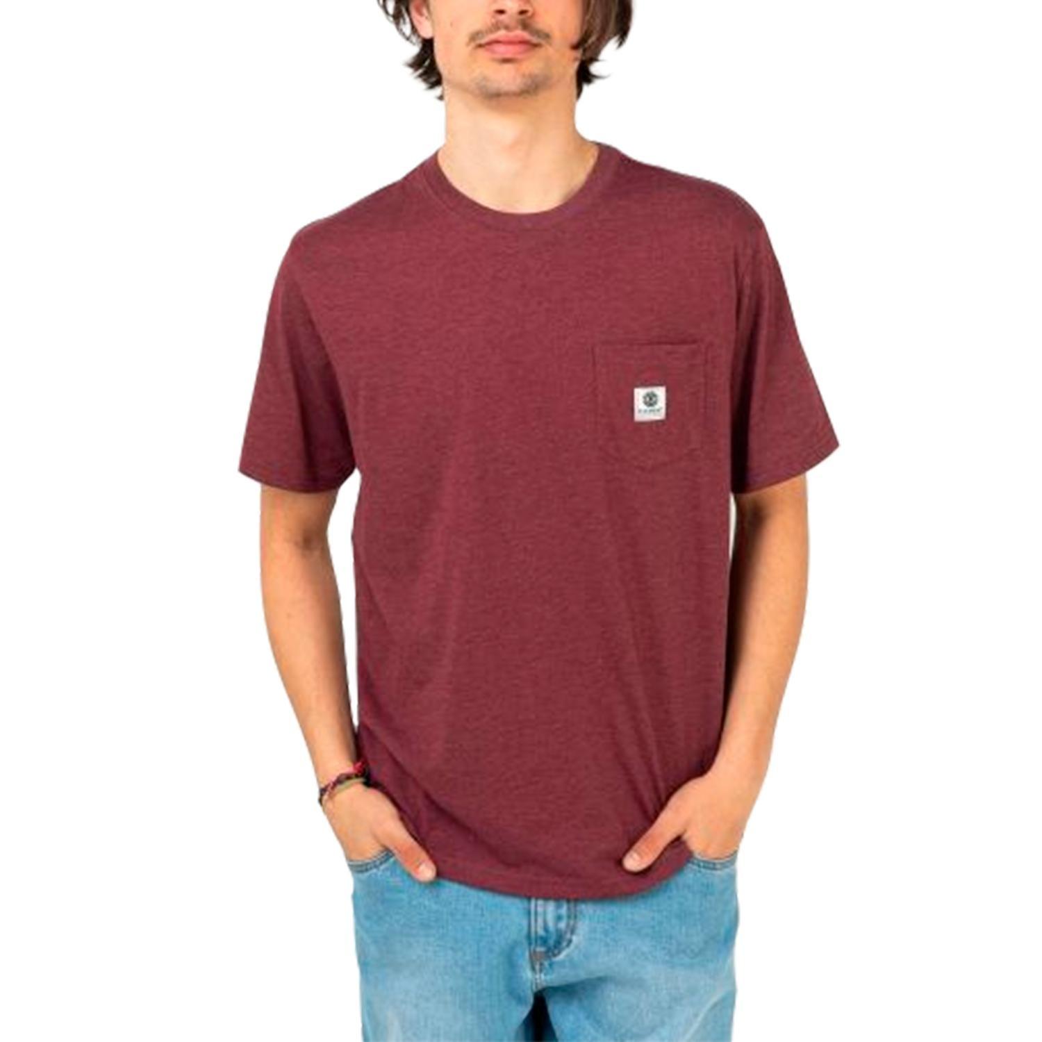 Polera M/C Hombre Basic Pocket Rojo-0