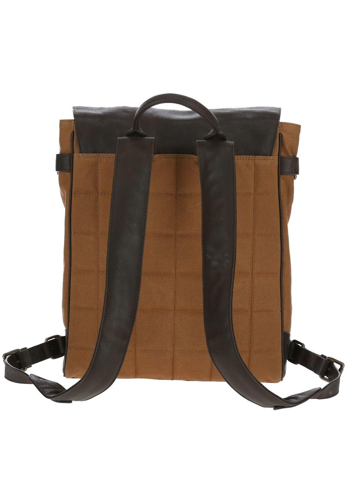 Mochila Canvas Encerado Y Cuero Wx Loures Back-2
