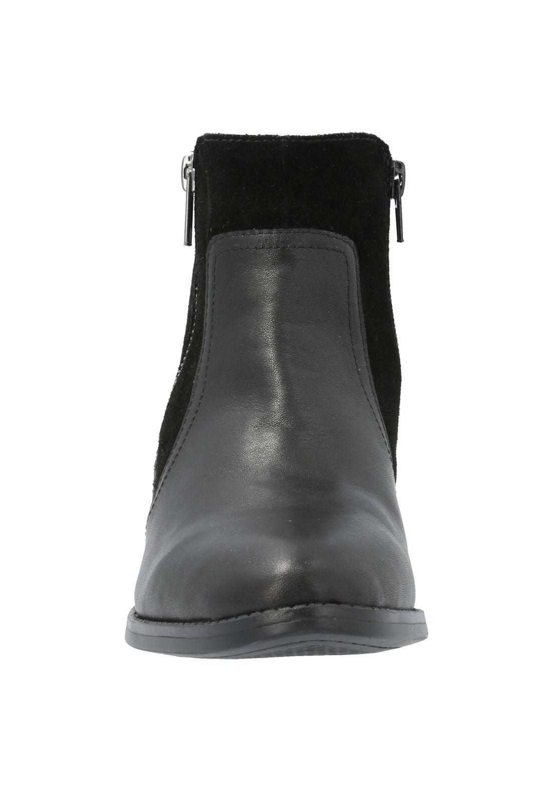 Botín Cuero Mujer Adella Negro-1