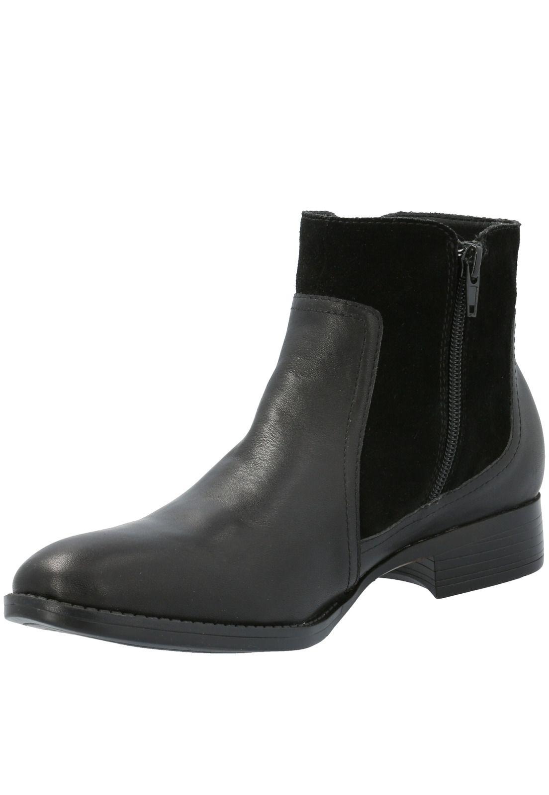 Botín Cuero Mujer Adella Negro-2