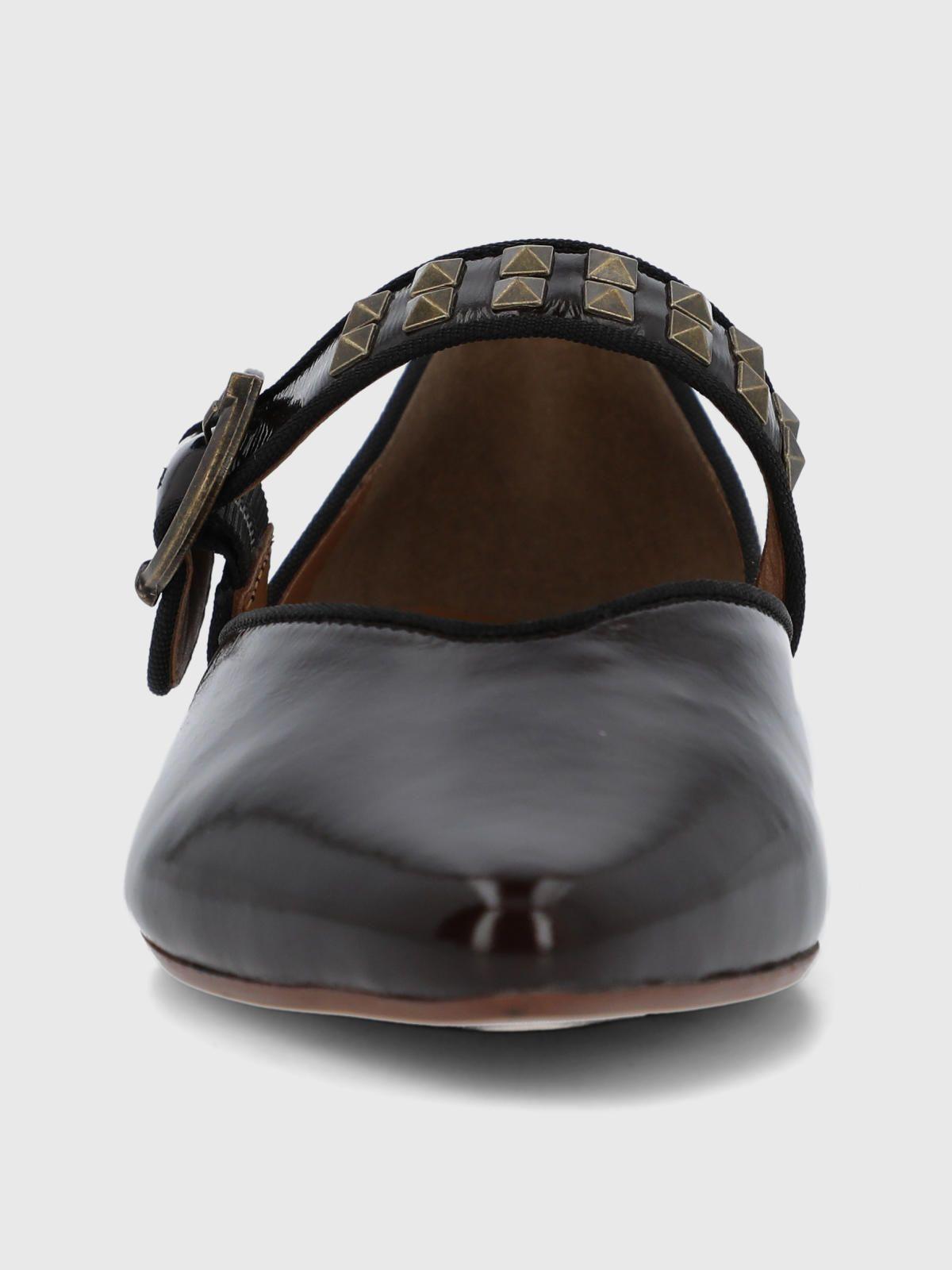 Ballerina Cuero Mujer Alozia Café-3