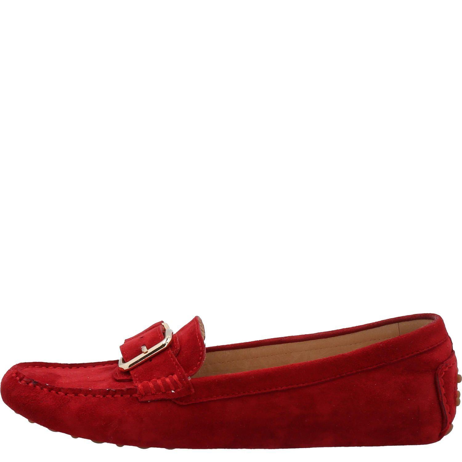 Mocasín Cuero Mujer Ruby Rojo-3