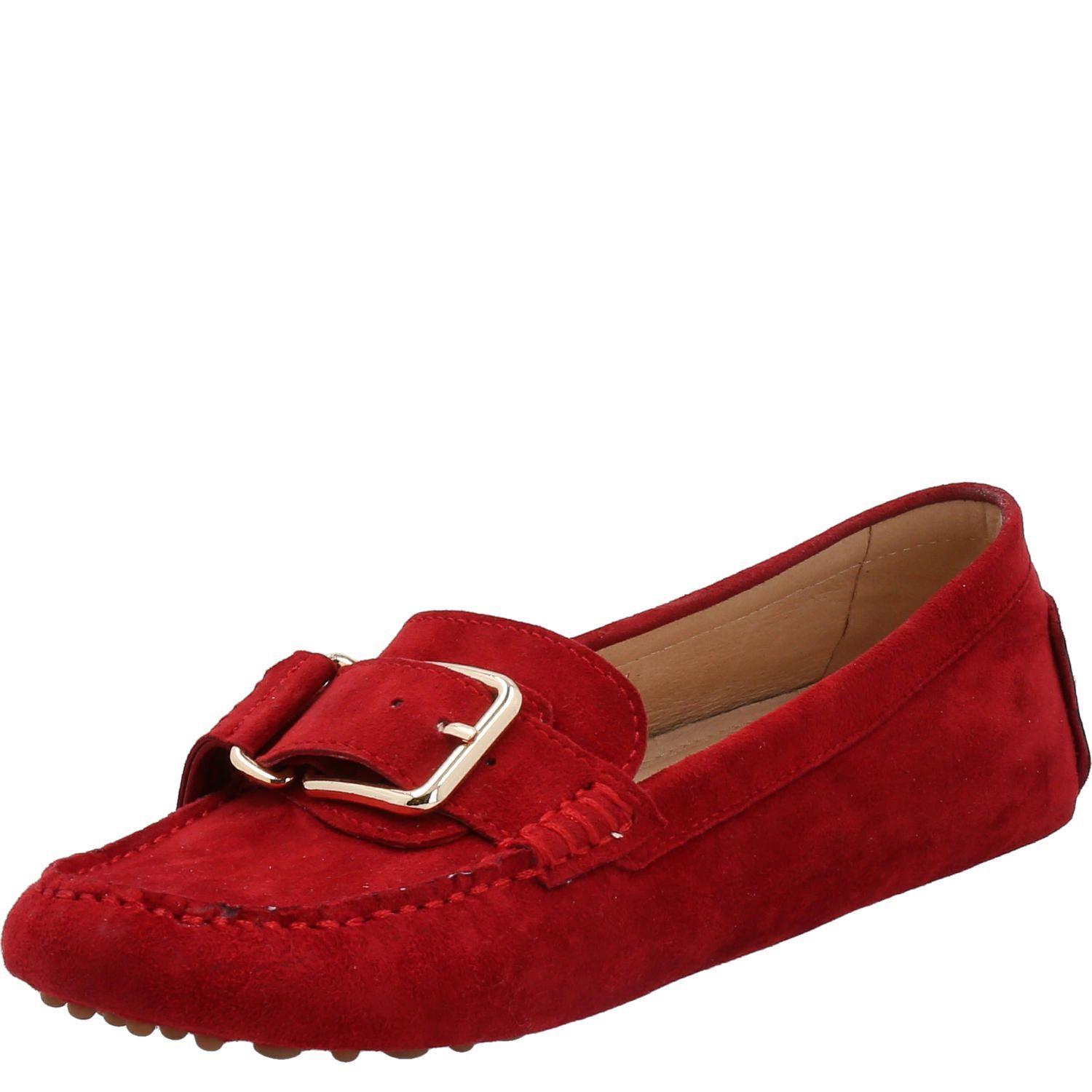 Mocasín Cuero Mujer Ruby Rojo-4
