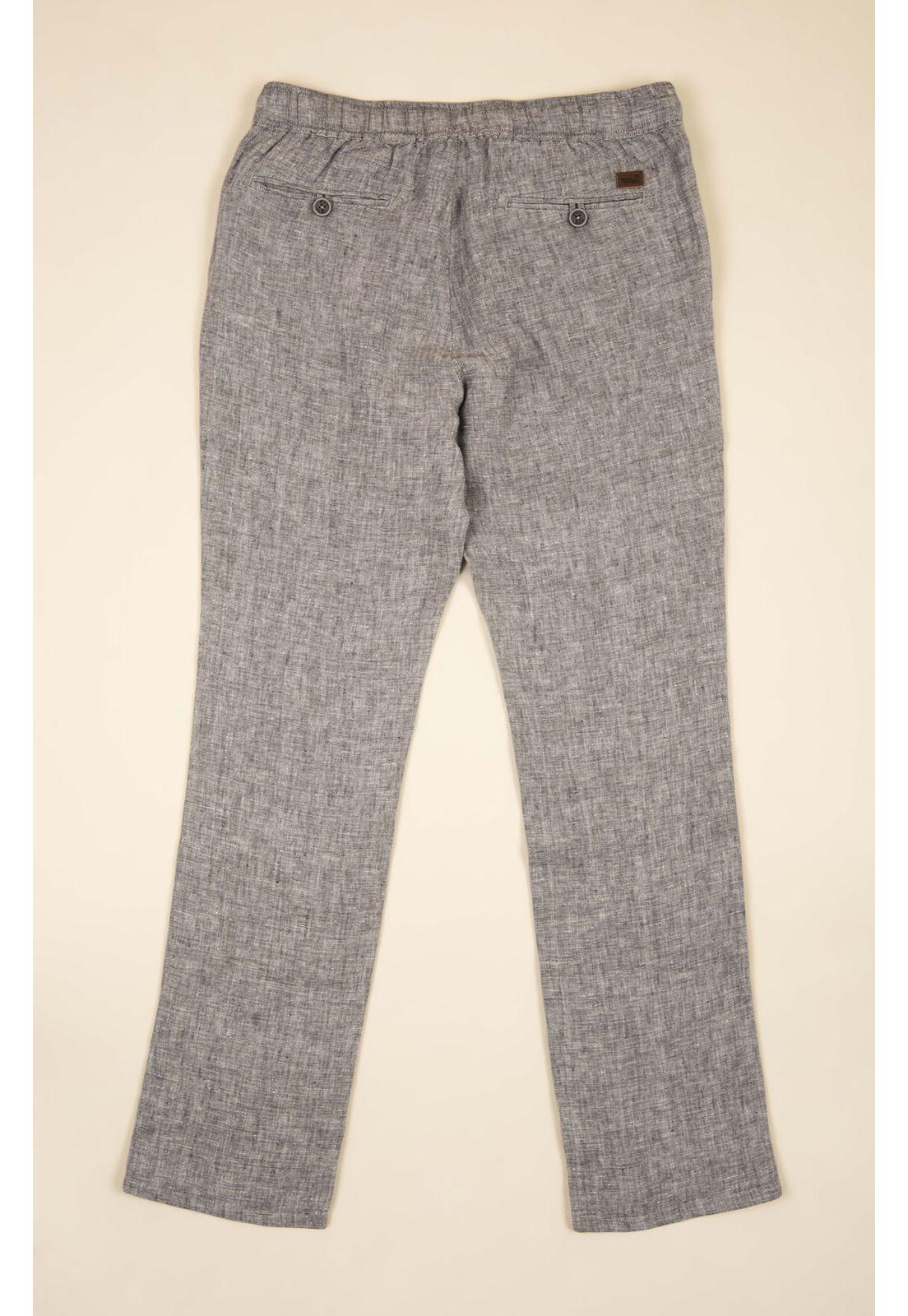 Pantalón Lino Orgánico Hombre Lisboa Gris-1