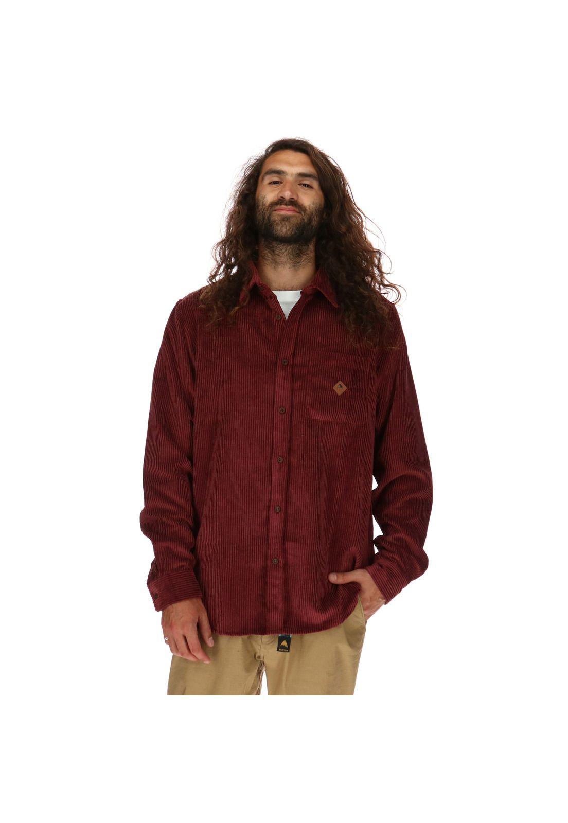 Camisa M/L Brighton Corded Burdeo-0