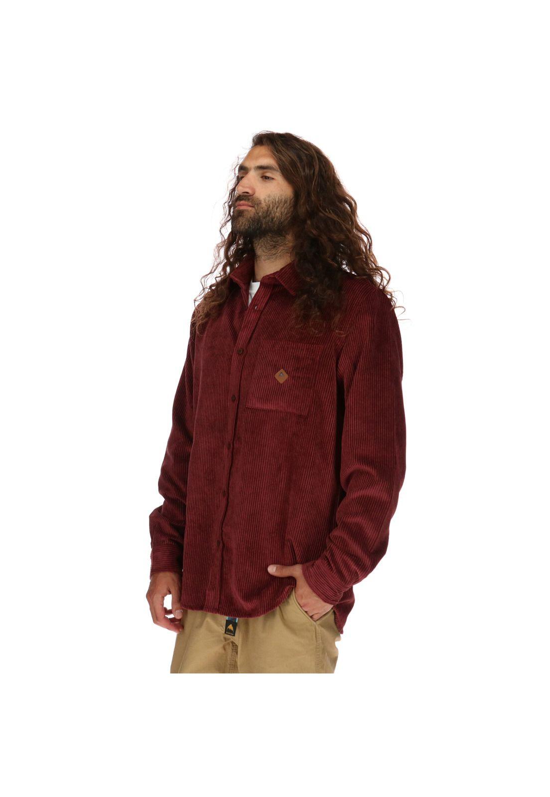 Camisa M/L Brighton Corded Burdeo-1
