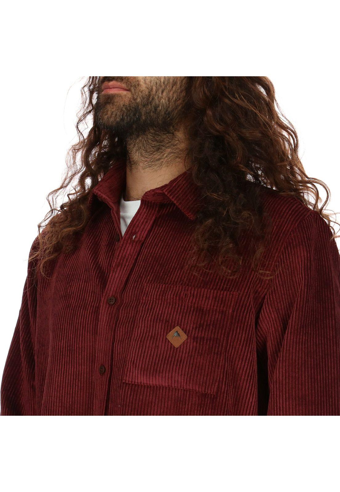 Camisa M/L Brighton Corded Burdeo-3