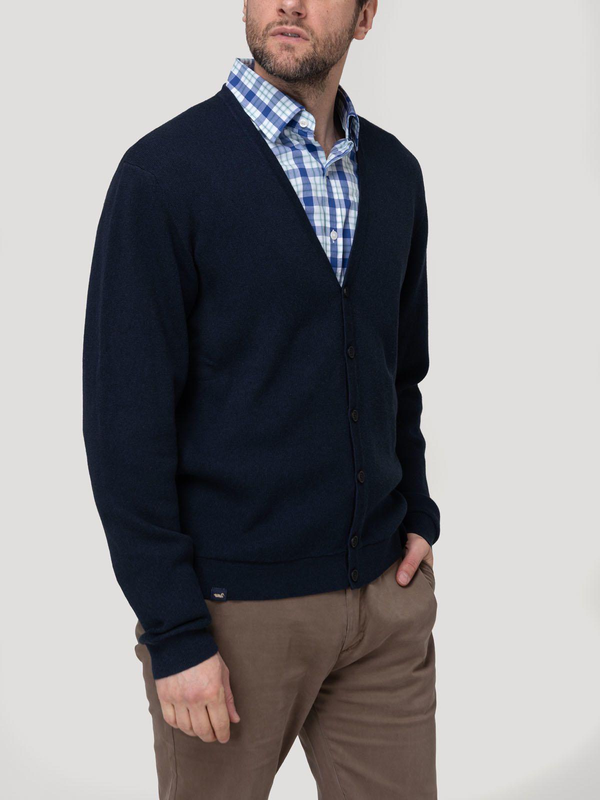 Sweater Algodón Orgánico Hombre Olen Azul-4