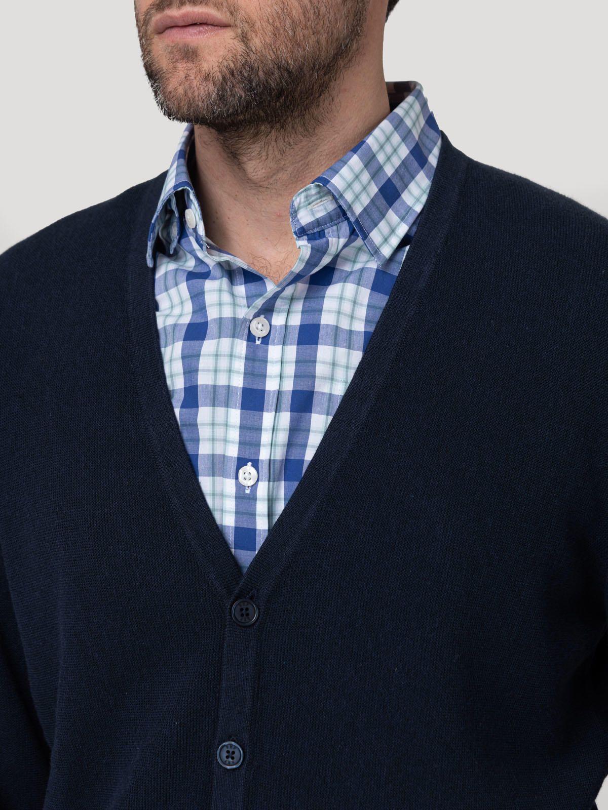 Sweater Algodón Orgánico Hombre Olen Azul-6