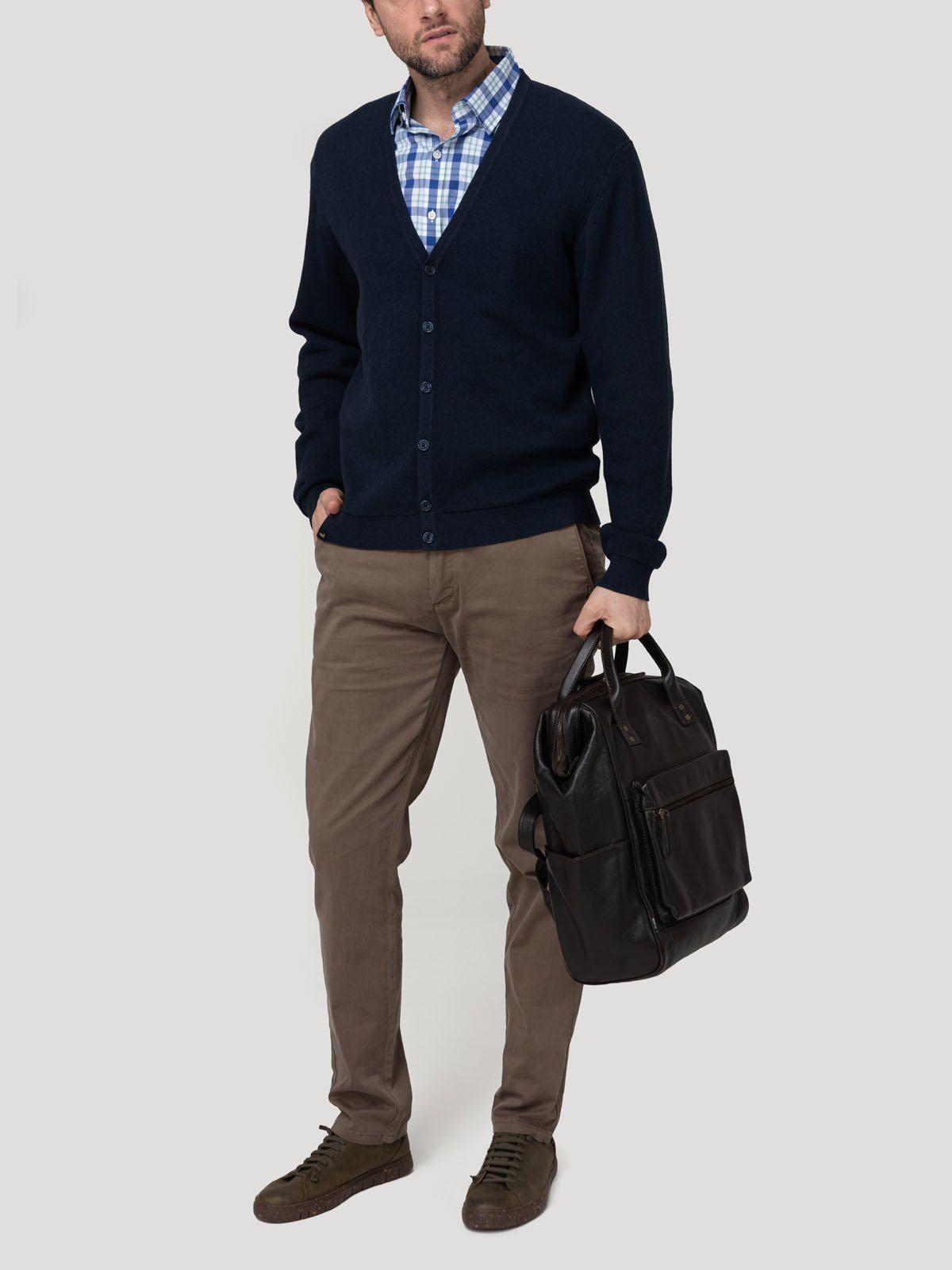 Sweater Algodón Orgánico Hombre Olen Azul-7