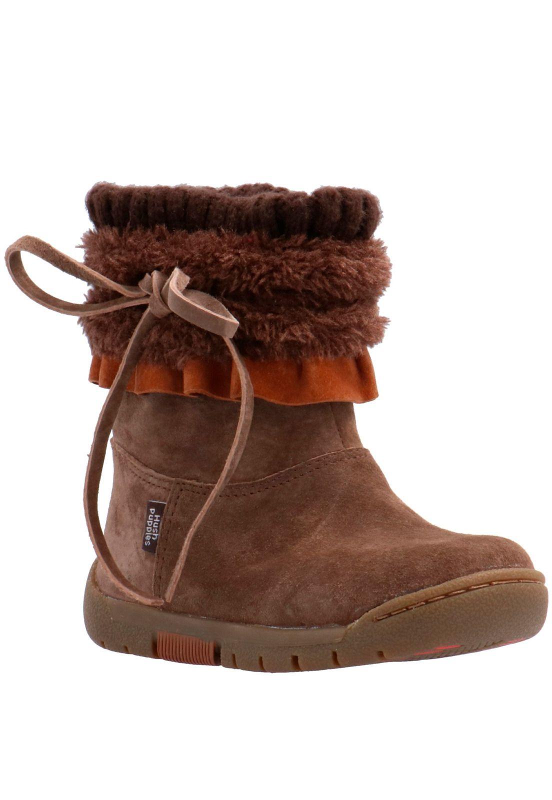 Bota Cuero Niña Macarron Café-0