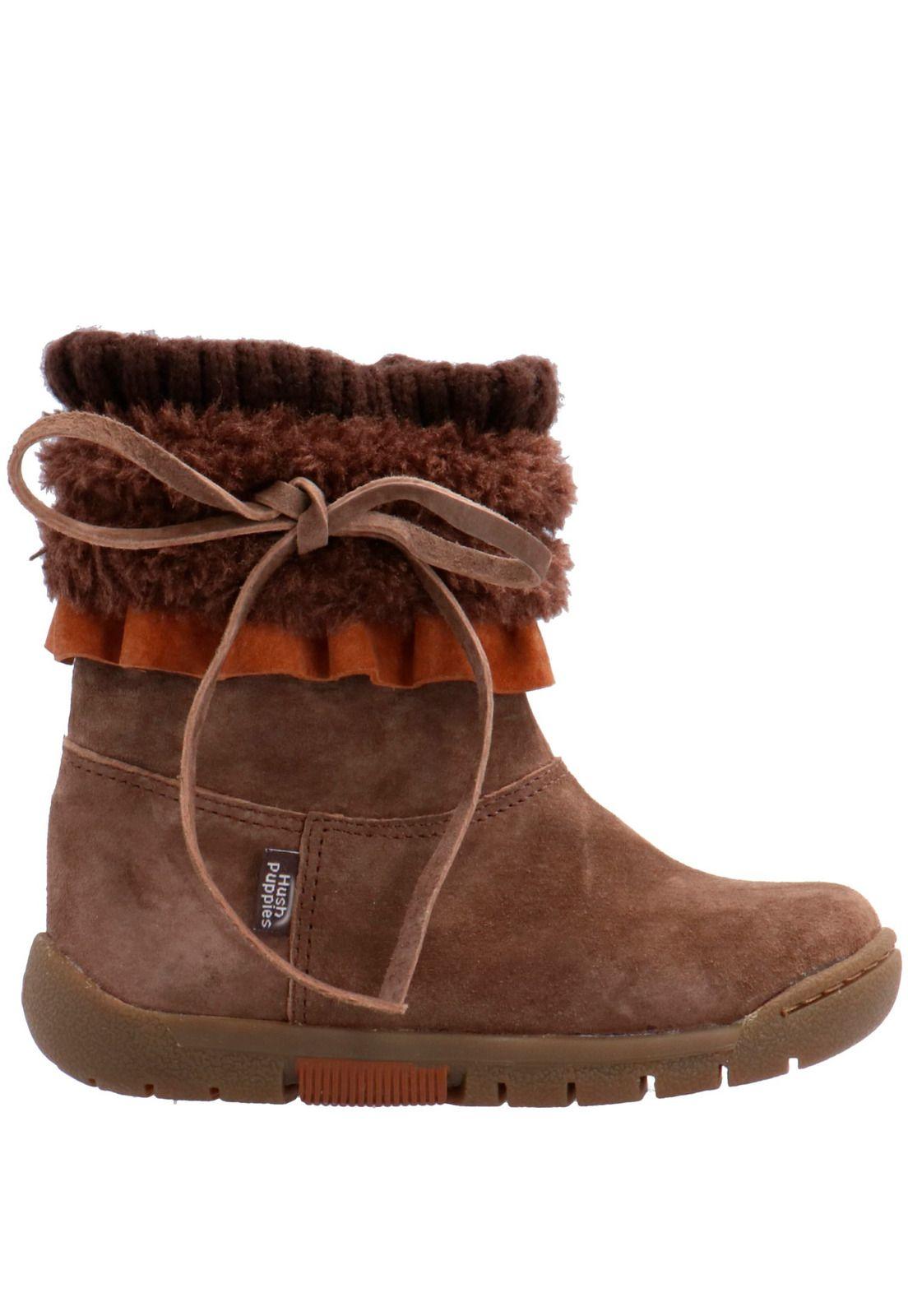 Bota Cuero Niña Macarron Café-1