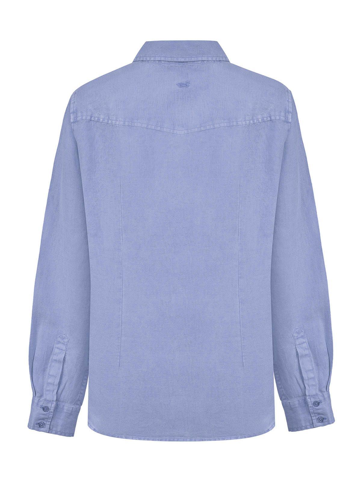Blusa Lino Orgánico Mujer Lirio Azul-1