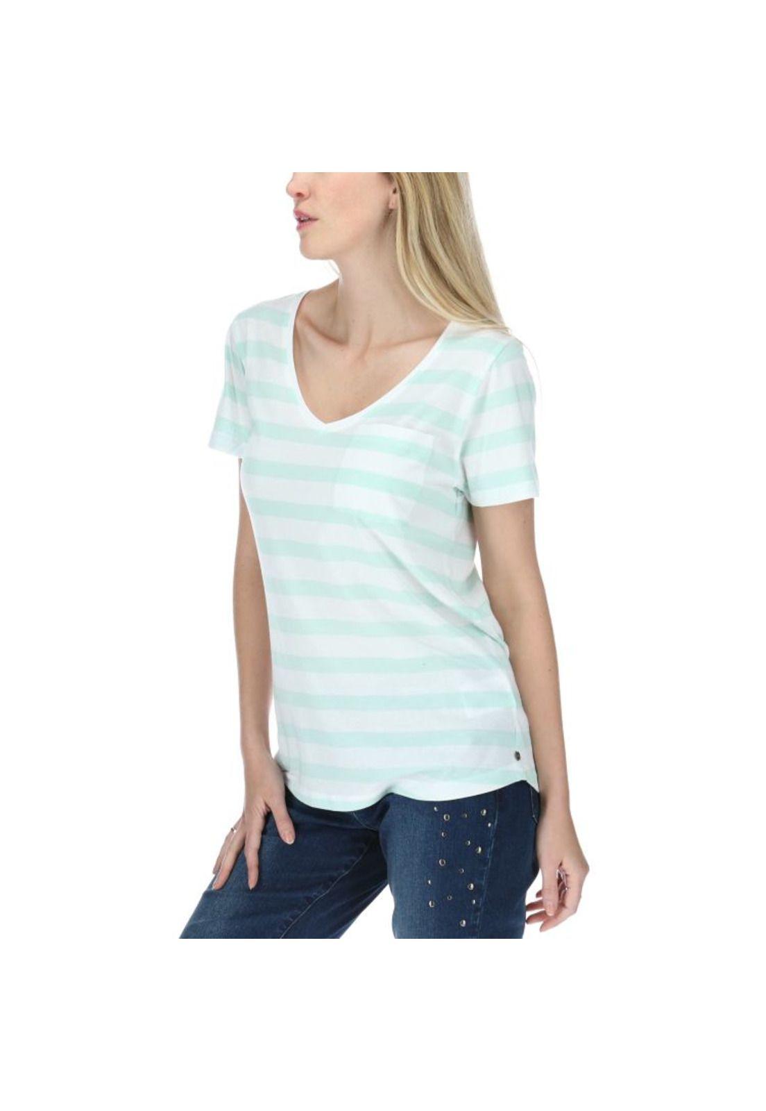 Polera Mc Mujer V-Neck Pocket Tee Blanco-1