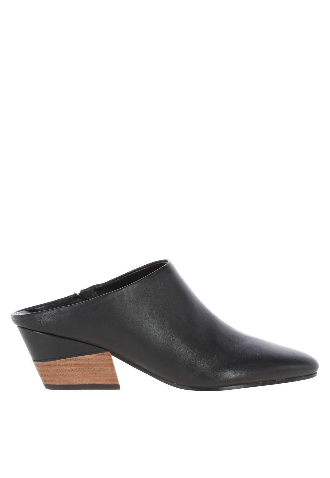 Puntilla Cuero Citykisses Negro Mujer-1